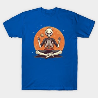 Skelton doing yoga T-Shirt